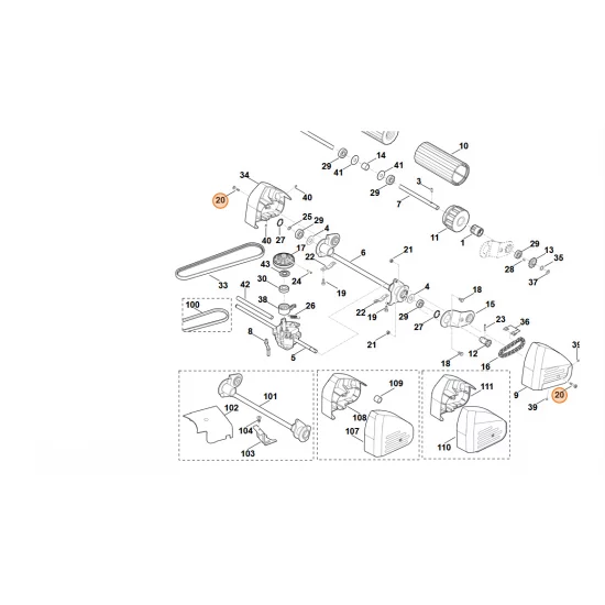 STIHL   Śruba ścinana M5x20 9039 488 0982